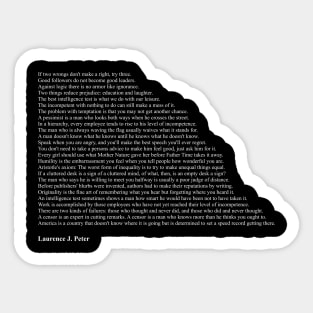 Laurence J. Peter Quotes Sticker